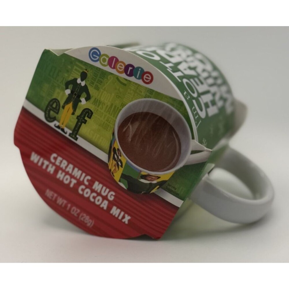 🎄☕ NIB Elf Movie Mug “I’m a Cotton-Headed Ninny-Muggins” w/ Hot Cocoa Mix! ☕🎄